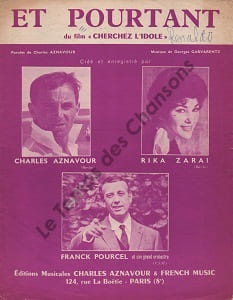 Partition de la chanson : Et pourtant
