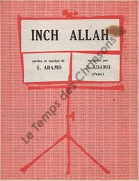 Partition de la chanson : Inch Allah Tâche sur couverture