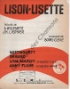 Partition de la chanson : Lison-Lisette     Retirage / Tampon   . Margy Lina,Flore Anny,Mistinguett,Bérard - Borel-Clerc Ch. - Pothier ...