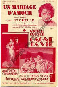 Partition de la chanson : Mariage d'amour (Un) Victor Boucher - Dollis Davis Gagne ta vie