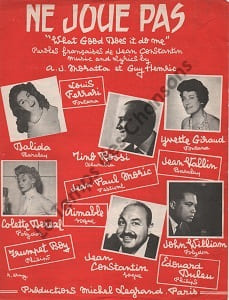Partition de la chanson : Ne joue pas