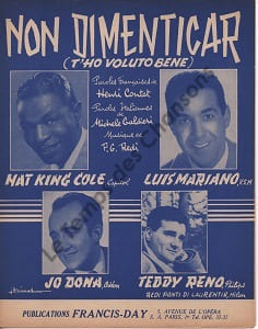 Partition de la chanson : Non dimenticar T'ho voluto bene