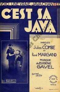 Partition de la chanson : C'est sa java     Tampon, annotation crayon rouge couverture   