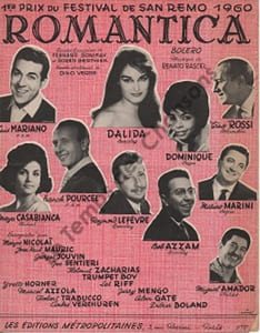 Partition de la chanson : Romantica        
