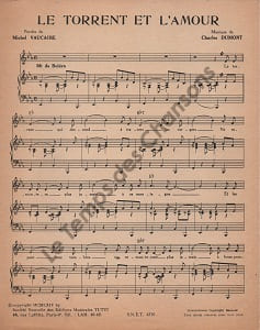Partition de la chanson : Torrent et l'amour (Le)