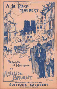 Partition de la chanson : A la place Maubert Edition tardive