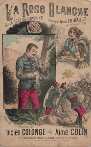 Partition de la chanson : Rose blanche (La)  La rose du Capitaine      Alcazar d'Eté. Thibaud Anna - Colin Aimé - Colonge Lucien