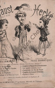 Partition de la chanson : Couplets du guerrier Valentin      Petit Faust (Le)  