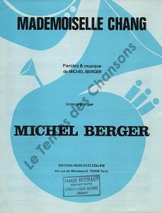 Partition de la chanson : Mademoiselle Chang        