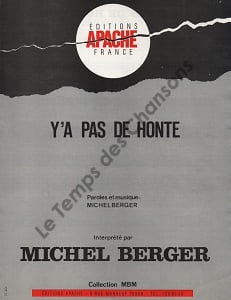 Partition de la chanson : Y'a pas de honte        