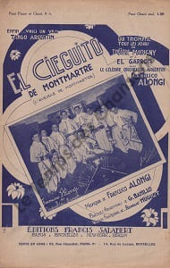 Partition de la chanson : El cieguito de Montmartre Aveugle de Montmartre (L') Marigny