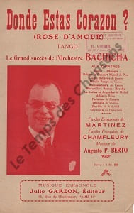 Partition de la chanson : Donde estas corazon ? Rose d'amour