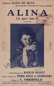 Partition de la chanson : Alina A quoi bon ?
