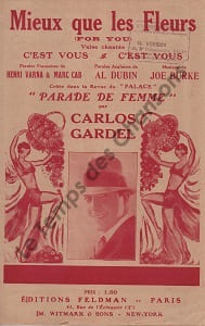 Partition de la chanson : Mieux que les fleurs For you Parade de femme Palace