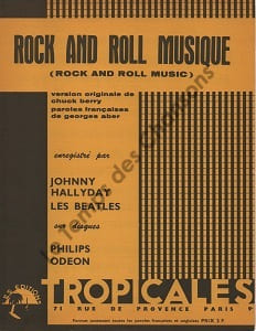 Partition de la chanson : Rock and Roll musique . Hallyday Johnny,The Beatles - Berry Chuck - Aber Georges
