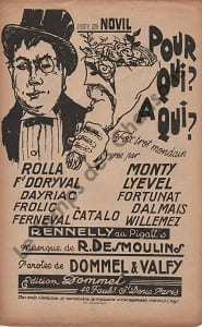 Partition de la chanson : Pour qui ? A qui ?        Pigall's