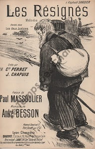 Partition de la chanson : Résignés (Les) Poésie . Chapuis J.,Perret Mr. - Besson André - Massoulier Paul