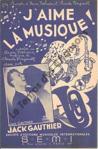 Partition de la chanson : J'aime la musique !