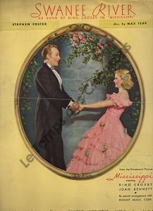 Partition de la chanson : Swanee river Marque de pliure Mississippi
