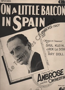 Partition de la chanson : On a little balcony in spain