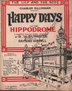 Partition de la chanson : Lily and the rose (The) Edition américaine originale de cette partition piano et chant .    Représentant l'Hippodrome ...