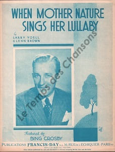 Partition de la chanson : When mother nature sings her lullaby        
