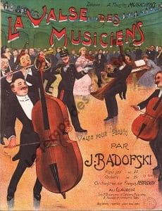 Partition de la chanson : Valse des musiciens (La) Dédiée à tous les musiciens
