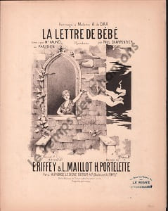 Partition de la chanson : Lettre de Bébé (La)       Rondeau Cigale (La),Parisien