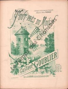 Partition de la chanson : Tout près du moulin        