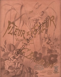 Partition de la chanson : De fleur en fleur