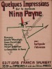 Partition de la chanson : Quelques impressions sur la danseuse Nina Payne - Romance - Gavotte mélancolique -Danse excentrique - Menuet fantastique - ...