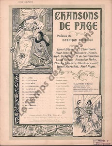 Partition de la chanson : Enlèvement Edition originale de cette partition chant et piano, illustrée par Lucien Métivet ( peintre, affichiste, illustrateur )    Tranche fragilisée  Poésie 