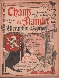 Partition de la chanson : Moulins ... sont morts dans les soirs d'épouvante ... (Les) Chants de Flandre Poème