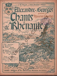 Partition de la chanson : Châteaux d'orgueil des vieux burgraves Chants de Rhénanie Poème