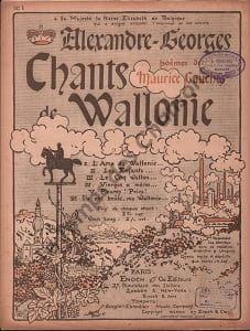Partition de la chanson : âme de Wallonie ... a monté jusqu'à Dieu Chants de Wallonie Poème