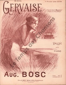 Partition de la chanson : Gervaise A Monsieur Lucien Guitry , Exécutée dans " l'Assommoir " au Théâtre de la Porte Saint-Martin Assommoir (L') ...