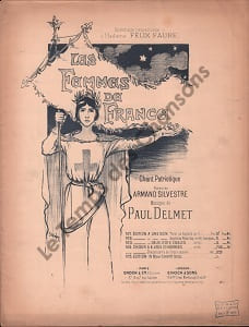 Partition de la chanson : Femmes de France (Les) Hommage à Madame Félix Faure Duo à deux voix égales      Chant patriotique 