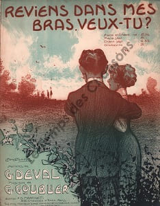 Partition de la chanson : Reviens dans mes bras, veux-tu ?