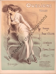 Partition de la chanson : Oublions . - Allen Roger -