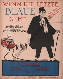 Partition de la chanson : Wenn die letzte Blaue geht ! Bar lied und Rag time . - Engel-Berger Willy -