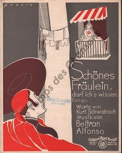 Partition de la chanson : Schönes Fräulein, darf ich's wissen ... El pobre violinista Tampon