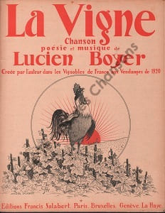 Partition de la chanson : Vigne (La) Poésie
