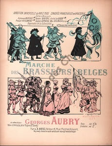 Partition de la chanson : Marche des brasseurs Belges Papier fragilisée