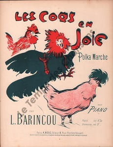 Partition de la chanson : Coqs en joie (Les)