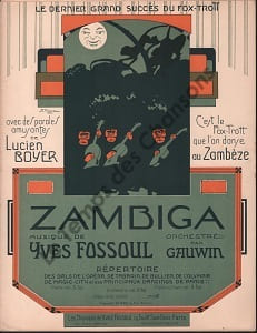 Partition de la chanson : zambiga