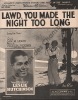 Partition de la chanson : Lawd, you made the night too long        . Hutchinson Leslie - Young Victor - 
