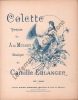 Partition de la chanson : Colette       Poésie .  - Erlanger Camille - De Musset Alfred
