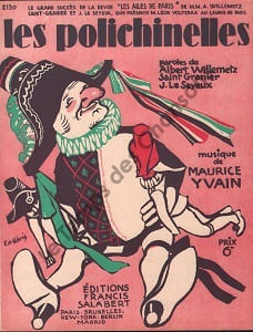 Partition de la chanson : Polichinelles (Les) Partition d’édition originale chez Francis Salabert pour piano uniquement, illustrée par Roger de ...