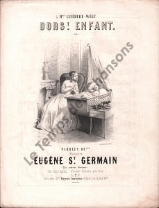 Partition de la chanson : Dors ! enfant ... Chant