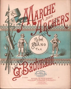 Partition de la chanson : Marche des Archers
